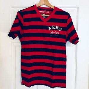 Aeropostale’s NYC Striped V-Neck Tee